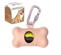 ShaoMan Dog Waste Dispenser with Leak-Proof Green Poop Bags and Safety Clip for Leash - On The Go for Walking Dogs Outdoor (1 Holder 15 Bags, Light Pink)