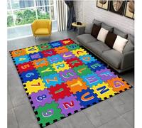 SHAOPENGA Abc Cartoon Alphabet Carpet Crawling Playroom Early Education Area Rug Carpet For Living Room Bedroom Non-Slip Mat 100x160cm