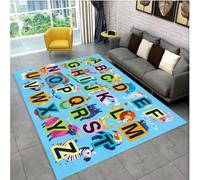 SHAOPENGA Abc Cartoon Alphabet Carpet Crawling Playroom Early Education Area Rug Carpet For Living Room Bedroom Non-Slip Mat 120x180cm