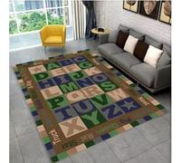 SHAOPENGA Abc Cartoon Alphabet Carpet Crawling Playroom Early Education Area Rug Carpet For Living Room Bedroom Non-Slip Mat 140x200cm
