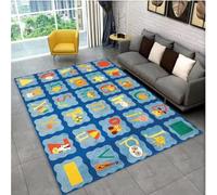 SHAOPENGA Abc Cartoon Alphabet Carpet Crawling Playroom Early Education Area Rug Carpet For Living Room Bedroom Non-Slip Mat 100x160cm