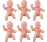 SHAOQINLIN 30Pcs King Cake Babies 1.2inch Mini Plastic Babies，Suitable for Baby Shower Ice Cube Games Mardi Gras Party Decorations (White)