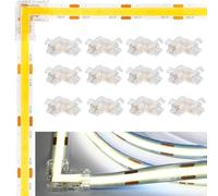 SHAOYAYAZHANG 12Pcs 2-Pin 10mm COB LED Connectors for L-Shaped 90-Degree SolderlessCorner Connectors for COB Single Color LED Strip Lights