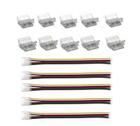 SHAOYAYAZHANG RGBWW 6-pin 12mm LED Strip Package, 5 Strips for Wire，5Strips for Wire, 5Single Ended with Connector Suitable for Terminal Expansion