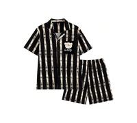 (shape-04, 5XL 130kg) Doraemon One Piece Dragon Ball Summer Short-Sleeved Thin Pajamas Set Boys Plus Size Extra Large Home Clothes Two-piece Gift Set