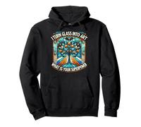 Shape Art I Turn Glass Into Art Mosaic Glass Art Pullover Hoodie