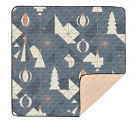 Shape - Based Christmas Pattern Soft Foam Baby Play Mat for Indoor Outdoor Lightweight Playroom Activity Mat for Baby Toddler Infant, 50'' x 50''