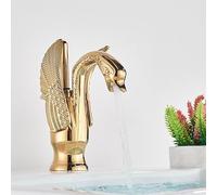 Shape Basin Faucet Single Handle Hot Cold Water Mixer Tap One Hole Deck Mount d/Antique Brass/Black Bronze Water Tap