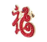 Shape Blessing Snakes Animal Women Good Luck Charm Jewelry Lapel Pin for Suits Clothing Brooch Snake Brooches Copper Red