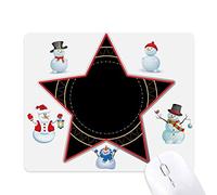 Shape Circle Symbol Totem Pattern Christmas Snowman Family Star Mouse Pad