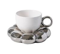 Shape Coffee Mass - Ceramic Flower Tea Cup Design, Handmade Morning Mug | Aesthetic Petal Cup for Hot Drink Setup, Container