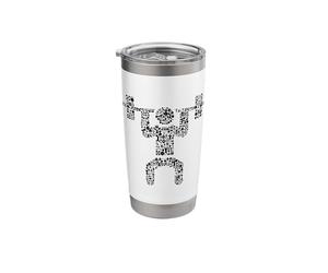 Shape Collage Gym Stuff | Bodybuilder Stuff | Weightlifting Stainless Steel Insulated Tumbler