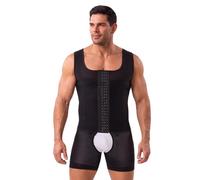 Shape Concept 061 064 Fajas Colombianas para Hombres Mens Girdle High Compression Garmen Shapewear Body Shaper for Men - black - Large