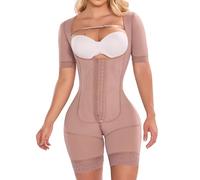 SHAPE CONCEPT 387 Fajas Colombianas Moldeadoras High Compression Tummy Control Shapewear, Cocoa Sleeves, XS