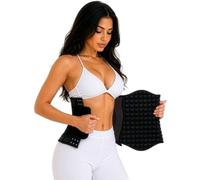 SHAPE CONCEPT Abdominal Binder Post Surgery for Women, Post Liposuction Recovery Garment with Lipo Foam 360, Waist Cincher, Black, XS