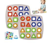 Shape Game | Geometric Board, Interactive Association Game with Tinker Bell - for Kids 3 Years Old, Preschool, 2 Players, Color Sorting and Fine Motor Skills