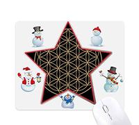 Shape Geometry Circle Totem Christmas Snowman Family Star Mouse Pad