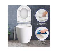 Shape Luxury D Toilet Seat Heavy Duty White Soft Close Top Tool Hinges Release