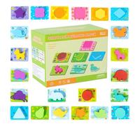 Shape Matching, Color Matching, Cognitive Development Hand-Eye Coordination Color Recognition, Easy-Grip Blocks for Toddler Fine Motor Training Sensory Play Parent-Child Bonding Preschool Classroom