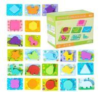 Shape Matching Game for Kids,Colorful Shape Sorting Toy | Easy-grip Educational Stacking Puzzle Blocks for Teaching Aids Toddler Kindergarten Fine Motor Skill Development