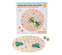 Shape Matching Game Kids - 9.37x9.06x0.98 Inch Wooden Puzzle Board, Smooth Polished Edges, Educational Sorting Game | Preschool Logic Activity, Sensory Learning Toy, Color Recognition Puzzle, Fine