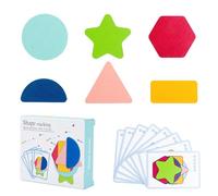 Shape Matching Game, Wooden Color Recognition Matching Maze, Preschool Sorter, Smooth Geometry Sorting Stacking Toy for Boys, Girls, Thanksgiving Gift