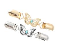 Shape metal clip for holding shawl scarves Durable alloy material craft elegant lace shawl clasp, フリーサイズ