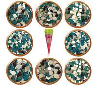 Shape Mirror kit for Jewellery Making 8 Different Variety Mirror Kit For Craft Work, Mud Art, Lippan Art Ideal For Jewellery Making (840 Pieces, 105 Each Shape) With Fabric Glue Cone (Combo Of 8),