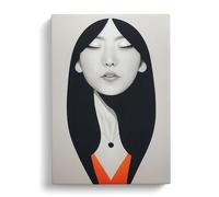 Shape Of A Woman Canvas Print | Gallery Wrapped 30mm Frame Wall Art | 30x20 inches | Ready to Hang | Abstract People Picture | Living Room Bedroom Lounge Office