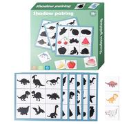 Shape Pairing Game - 7.28-Inch Puzzle | Wood Paper Puzzle Educational Shape Matching Toy With 6 Cards And 36 Pieces Enhances Observation Attention And Early Learning For Children 3+