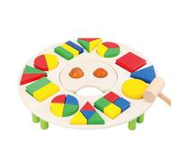 Shape Puzzle for - Sensory Geometric Wood Puzzle | Large Knob Educational Toy - Preschool Learning Activity, Cognitive Development, Early Learning Game, Boys Girls Fine Motor Skill