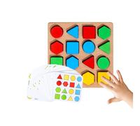 Shape Puzzles for Kids | Matching Sorting Board Game | 16-pieces Shape Matching Sorting Sensory Toy,for Classroom School Travel Road Trip 3+ Kids Boys Girls Stocking Stuffer