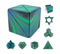 Shape-Shifting Magnetic Magic Puzzle Cube - Challenging 3D Infinity Geometric Brain Teaser Toy and Fidget Box, 72 Unique Galaxy Shapes for Fun, Stimulation, Relaxation. Strong Durable Earth Magnets