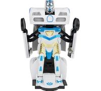 Shape-Shifting Police Car Robot Toy - 2-in-1 Automatic Transforming Car to Robot with Lights & Sounds | 24 cm Musical Squad Vehicle Gift for Kids Ages 3+