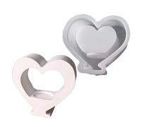Shape Silicone Holder Mold for Epoxy Resin Making Tealight Holder Temperature Resistance Easy Demolding Star and Heart Making Mold