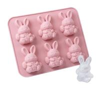 Shape Silicone Mold, 6 Cavities of 3D Reusable Rabbits, 3D Silicone Mold for Easter Eggs | for Cakes, Sweets, , at Home