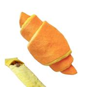 Shape Soft Indestructible Dog Toy 35g Orange Soft Bite-Resistant Treat Puzzle Toys For Small & Medium Dogs Interactive Plush Shaped Cheese Treat Hiding Puzzle Toy