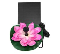 Shape Solar 7v Lotus 2.5w Power Plastic Fountain Pump | Floating Design, Automatic Spray Operation, Green Finish, Fish Pond and Pond Use, 180l/h Flow Rate