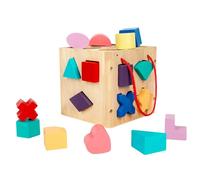 Shape Sorter - 17-hole Wood Early Learning Game | Color Shape Recognition Toy | for Boys Girls Preschool Kindergarten Classroom School Homeschooling Summer Camp Birthday Holiday Group Activity