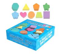 Shape Sorter Toy - 9-Slot Wooden Sorter Box for Color & Shape | Fine Motor Skills Developmental Toy for Children Girls Boys Kids Toddler