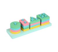 Shape Sorter Toy - Colorful Shape Blocks Kids Puzzle for Preschool Learning Activities, Fine Motor Skills Development, Educational Matching Game, and Color Stacking Play 8.27x2.56x2.17 inches