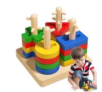 Shape Sorter Toy - Early Learning Matching Toys Colorful Geometric Shapes, Sturdy Durable Design, Educational Shape Sorting Toy | Color Recognition Playset For Boys Girls Aged Stacking Game