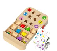 Shape Sorter Toy | Wooden Classification Game - Color Sensory Matching Games - For Preschool Learning Activities for Girls Boys and Birthdays