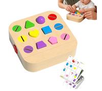 Shape Sorter Toy - Wooden Sorting Game Toy,Educational Color Sorting Games - for Preschool Learning Toddler Boy Girl Baby Kid Birthday Christmas