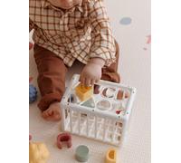 Shape sorter with elastic bands white