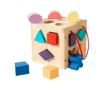 Shape Sorter - wood, Wooden Shape Sorter, Encourages Skill Development | Interactive Sorting Play Pull Along Wooden Toys, Toddler, Girls, group activities