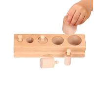 Shape Sorter | Wooden Log Shape Sorting Sensory Games,Knobbed Cylinder Wood Blocks - for Kids Children Home School Preschool Learning Early Education