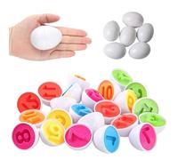 Shape Sorters for Toddlers 1-3, 12PCS Matching Eggs Build in Number, Shape&Color Sorting Toys, Educational Toy Eggs for Kids Birthday Party Gifts