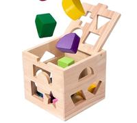 Shape Sorting Cube, Cognitive and Educational Learning Game, Preschool Game, for Daily Home Learning, Preschool Development Family from 3 Years