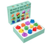 Shape Sorting Game for , Toy for Learning Colours and Shapes for , Wooden Educational Toy from 3 Years, Fine Motor Skills Promotion, Preschool STEM Educational Game for Birthday East